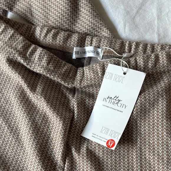 12th Tribe Livingston Taupe Geo Button Down Shirt and Flared Pants Set - Picture 8 of 8